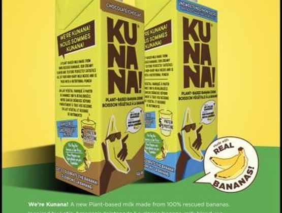 This is Kunana! A plant-based milk made from 100% rescued bananas. It's a creamy, flavorful drink with real bananas, available in chocolate and original flavors.