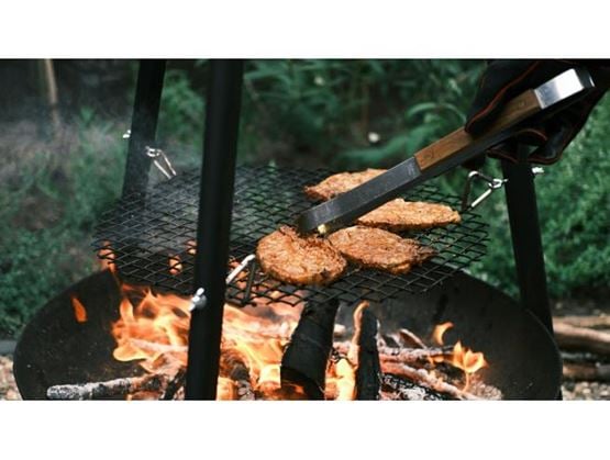 meat grilling on barbecue