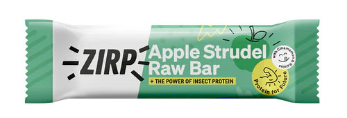 Raw bar with insect flour rich in protein
