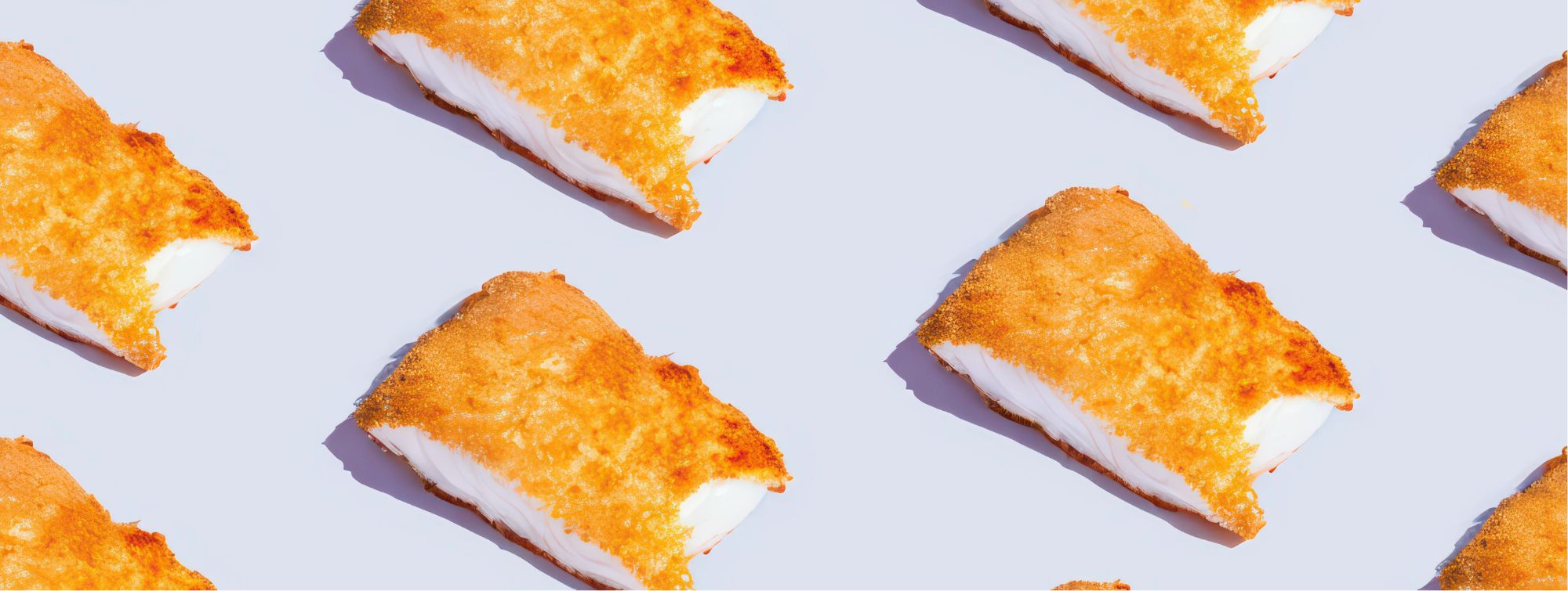 Melted cheese on toast slices