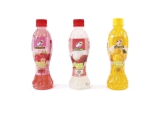 Nata drink 350ml - Jelly drink with nata de coco pieces. In easy grip bottle.<br/>SIAL PARIS 2014