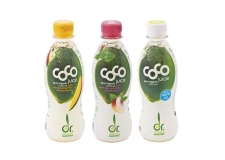 Dr. Antonio Martins coco juice - Organic coconut juice with fruit flavours. In a 33cl bottle to go. <br/>SIAL PARIS 2014
