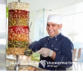 SHAWARMA CANDY - Assortment of Turkish delight assembled as shwarma. 7 layers of different flavors: apricot, pomegranate, orange, apple with mint, honey, honey with orange and milk with "nouka".<br/>SIAL MIDDLE EAST 2014