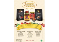 Rempah Nusantara - Kit for homemade-style ready meal. Contains chilli paste, spices and rice seasoning. In a sophisticated packaging.<br/>SIAL ASEAN - Jakarta 2015