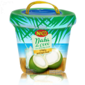 Nata De Coco Crispy - Diced nata de coco in a handy bucket.<br/>SIAL ASEAN - Jakarta 2015