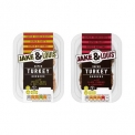 Jake & Louis Super Turkey Burgers  - Indulgent turkey burgers in a stand-up tray. Gluten and allergen-free. Source of protein. Ready in 5 minutes. 100% natural ingredients.<br/>SIAL PARIS 2016