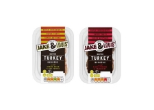 Jake & Louis Super Turkey Burgers  - Indulgent turkey burgers in a stand-up tray. Gluten and allergen-free. Source of protein. Ready in 5 minutes. 100% natural ingredients.<br/>SIAL PARIS 2016