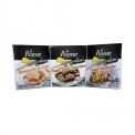 Viande Mijotée - Organic gluten-free simmered meat in an individual stand-up pouch. Poultry preparation cooked in sauce. Ready in 10 minutes in double boiler or in 8 minutes in a frying pan. French poultry. European and AB certification.<br/>SIAL PARIS 2016