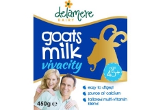 Vivacity Goats' Milk Powder 45+ - Goat milk powder enriched with vitamins for seniors. Enriched with calcium and vitamin C for healthy teeth and bones, vitamin D for calcium absorption, vitamin E for immune health and magnesium, iron and zinc. From 45 years.<br/>SIAL CHINA 2017