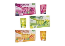 Go-Active juice pouches - Vitamin sports drink with associated gym exercises.<br/>SIAL PARIS 2014