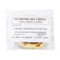 Le Monde des Crêpes  - Frozen pancake range with savoury recipes. Range includes pancakes with inclusions of scrambled eggs and bacon as well as plain pancakes and flavoured pancakes for burgers.<br/>SIAL PARIS 2014