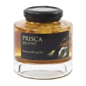Honey with Garlic  - Garlic honey in a sophisticated pot. With sliced dried garlic.<br/>SIAL PARIS 2014