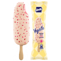 DADU YOGUTA - Fresh yogurt ice cream bar with fruit. Fruit filling and fruit pieces. 38% yogurt. No preservative. Natural colors. In a colored pouch.<br/>SIAL MIDDLE EAST 2014