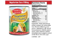 Vegetarian Taco Filling - Vegetarian taco filling made with textured soy protein. 100% natural.<br/>SIAL MIDDLE EAST 2014