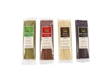 Colored rice noodle sticks - Natural and functional coloured rice noodles. Rich in fibre and vitamins.<br/>SIAL PARIS 2014