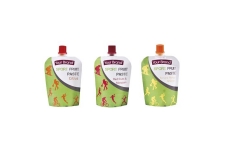 Fruit paste in pouches for sportsmen/women - Fruit paste in drink pouch for sportmen. To eat before or during exercise.
<br/>SIAL PARIS 2014