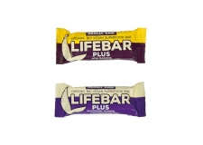 Lifebars Blueberry Quinoa and Acai Banana - Organic raw vegan bar with superfood. No gluten or nut. According to paleo diet. Made from fruits, seeds and grains.<br/>SIAL PARIS 2016