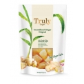 Truly Ginger - Crystallized ginger pieces, crunchy outside and juicy inside. No tough fiber. Reduced sugar. No artificial color and flavor. No artificial sweetener. Non GMO. In a 100g stand-up pouch.<br/>SIAL MIDDLE EAST 2016
