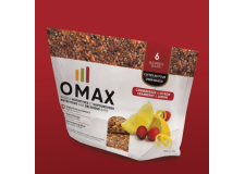 OMAX barres nutritives - Barre nutritive vendue au rayon frais ou surgelé. Cuite au four. Sans conservateur. Source de fer et fibres. Pauvre en sodium.<br/>SIAL CANADA 2015
