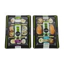 Coffret Sushi Mix - Assortment of sushi in a tray with long shelf life. Visiopack technology which keeps the product fresh for 8 days.<br/>SIAL PARIS 2016