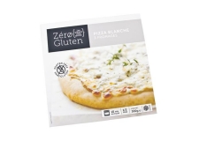 Pizza blanche aux trois fromages - Gluten free frozen pizza.<br/>SIAL PARIS 2014