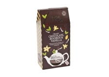 Rooibos Chocolate Vanilla - 16 tea bags - Organic rooibos tea with indulgent chocolate and vanilla. Caffein-free. In see-through window pack. In pyramid tea bags.

<br/>SIAL PARIS 2014
